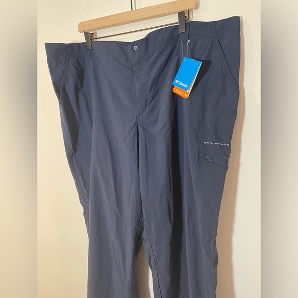 NWT Columbia PFG Women's Aruba Roll Up Pants Blue Size 24W Omni Shade UPF 30 - Picture 2 of 11